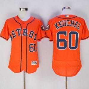 Astros #60 Dallas Keuchel Orange Flexbase Authentic Collection Stitched Jersey