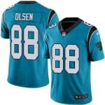 Panthers #88 Greg Olsen Blue Stitched Limited Rush Nike Jersey