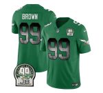 Philadelphia Eagles #99 Jerome Brown Green 2023 F.U.S.E. Throwback Vapor Untouchable Limited Stitched Jersey