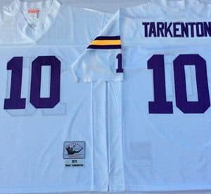 Mitchell And Ness Vikings #10 Fran Tarkenton White Throwback Stitched Jersey