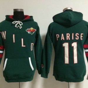 Minnesota Wild #11 Zach Parise Green Old Time Heidi NHL Hoodie