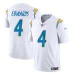 Los Angeles Chargers #4 Gus Edwards White Vapor Limited Stitched Jersey