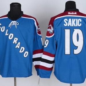 Avalanche #19 Joe Sakic Stitched Blue Third Jersey