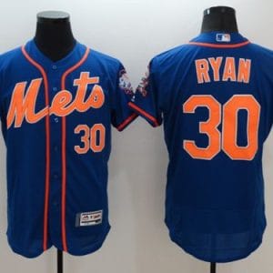 Mets #30 Nolan Ryan Blue Flexbase Authentic Collection Stitched Jersey