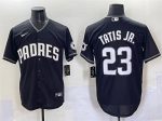 San Diego Padres #23 Fernando Tatis Jr. Black Stitched Jersey