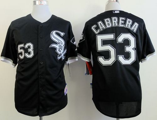 White Sox #53 Melky Cabrera Black Cool Base Stitched Jerseys