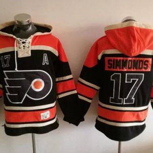Flyers #17 Wayne Simmonds Black Sawyer Hooded Sweatshirt Stitched Jersey