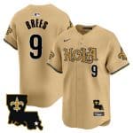 New Orleans Saints #9 Drew Brees Gold Cool Base Stitched Jersey