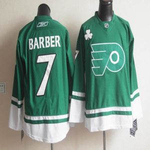 Flyers St Patty's Day #7 Bill Barber Green Stitched Jersey