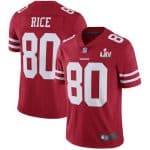 San Francisco 49ers #80 Jerry Rice Red Super Bowl LIV Vaper Untouchable Limited Stitched Jersey