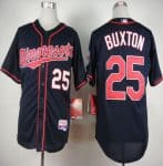 Twins #25 Byron Buxton Navy Blue Alternate Road Cool Base Stitched Jersey