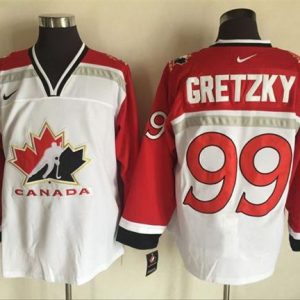 Team CA. #99 Wayne Gretzky White Red Nike Throwback Stitched Jersey