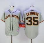 Giants #35 Brandon Crawford Grey Cool Base Road Stitched Jersey