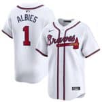 Atlanta Braves #1 Ozzie Albies White 2024 Home Limited Stitched Jersey