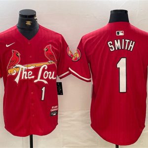 St. Louis Cardinals #1 Ozzie Smith Red 2024 City Connect Limited Stitched Jersey