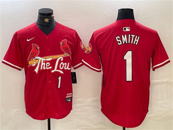 St. Louis Cardinals #1 Ozzie Smith Red 2024 City Connect Limited Stitched Jersey