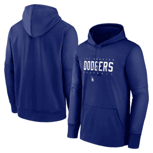 Los Angeles Dodgers Blue Pregame Performance Pullover Hoodie