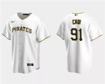 Pittsburgh Pirates #91 Ji Man Choi White Cool Base Stitched Jersey