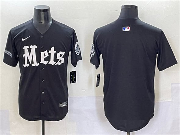 New York Mets Blank Black 'Gotham Gothic Edition' Vapor Premier Limited Stitched Jersey