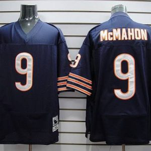 Mitchell Ness Bears #9 Jim McMahon Blue Stitched Throwback Jersey