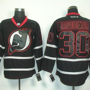 Devils #30 Martin Brodeur Black Ice Stitched Jersey
