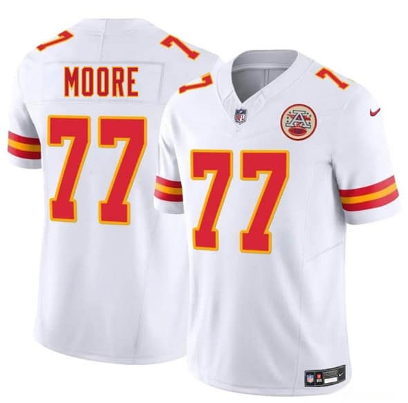 Kansas City Chiefs #77 Jaylon Moore White 2025 F.U.S.E. Vapor Untouchable Limited Stitched Jersey