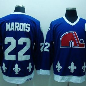 Nordiques #22 Mario Marois Stitched CCM Throwback Blue Jersey