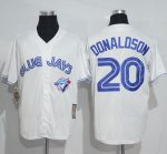 Blue Jays #20 Josh Donaldson White Cooperstown Throwback Stitched Jersey