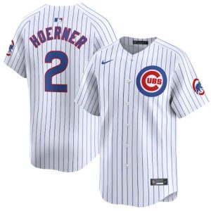 Chicago Cubs #2 Nico Hoerner White 2024 Home Limited Stitched Jersey