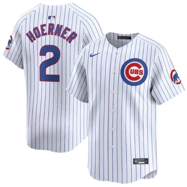 Chicago Cubs #2 Nico Hoerner White 2024 Home Limited Stitched Jersey