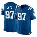 Indianapolis Colts #97 Laiatu Latu Blue 2024 Draft F.U.S.E. Vapor Limited Stitched Jersey