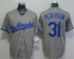 Dodgers #31 Joc Pederson Grey New Cool Base Stitched Jersey
