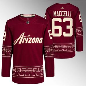 Arizona Coyotes #63 Matias Maccelli Garnet Alternate Pro Jersey