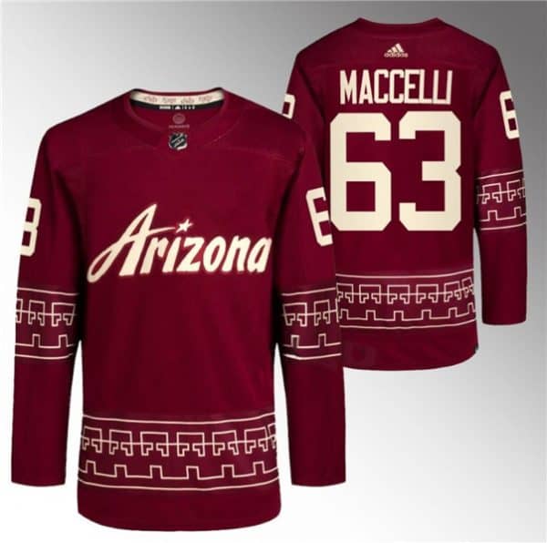 Arizona Coyotes #63 Matias Maccelli Garnet Alternate Pro Jersey
