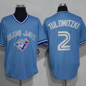 Blue Jays #2 Troy Tulowitzki Light Blue Cooperstown Throwback Stitched Jersey