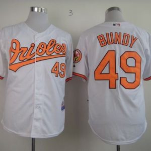 Orioles #49 Dylan Bundy White Cool Base Stitched Jersey