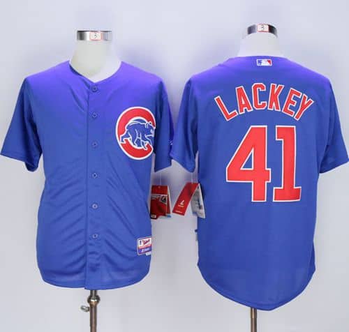Cubs #41 John Lackey Blue Alternate Cool Base Stitched Jersey