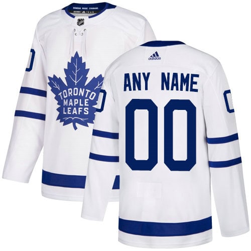 Men Toronto Maple Leafs White Away Authentic Customized Jersey