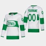 Toronto Maple Leafs Custom Toronto St. Pats Road Authentic Player White Jersey