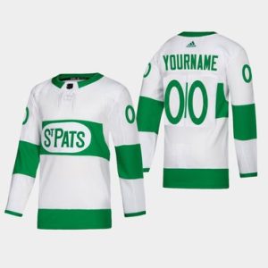 Toronto Maple Leafs Custom Toronto St. Pats Road Authentic Player White Jersey