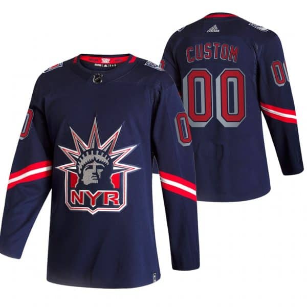 New York Rangers Custom Navy 2020-21 Alternate Authentic Player NHL Jersey