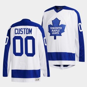 Toronto Maple Leafs Custom White Classics Primary Logo Stitched Jersey