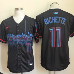 Toronto Blue Jays #11 Bo Bichette Navy 2024 City Connect Limited Stitched Jersey