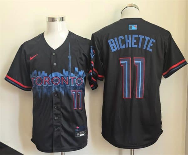 Toronto Blue Jays #11 Bo Bichette Navy 2024 City Connect Limited Stitched Jersey