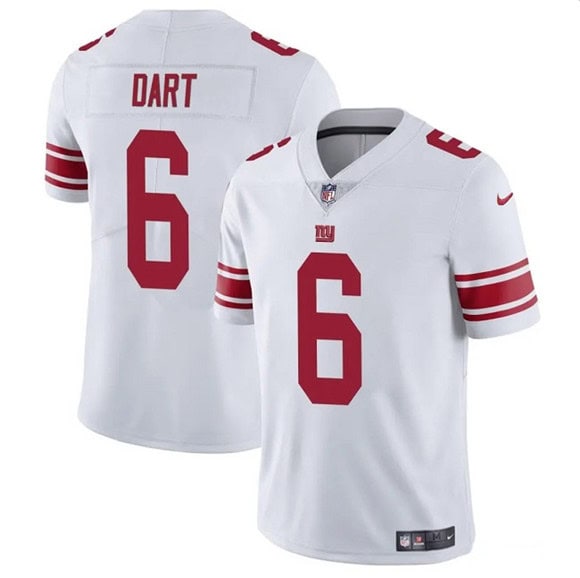 New York Giants #6 Jaxson Dart White 2025 Draft Vapor Untouchable Limited Stitched Jersey