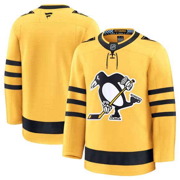 Pittsburgh Penguins Blank Gold 2025 Alternate Stitched Jersey