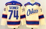 Edmonton Oilers #74 Stuart Skinner Light Beige 2025 Alternate Stitched Jersey