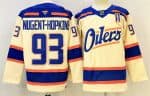 Edmonton Oilers #93 Ryan Nugent-Hopkins Light Beige 2025 Alternate With A Patch Stitched Jersey