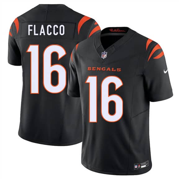 Cincinnati Bengals #16 Joe Flacco Black 2025 F.U.S.E. Vapor Untouchable Limited Stitched Jersey