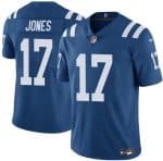 Indianapolis Colts #17 Daniel Jones Blue Vapor Limited Stitched Jersey